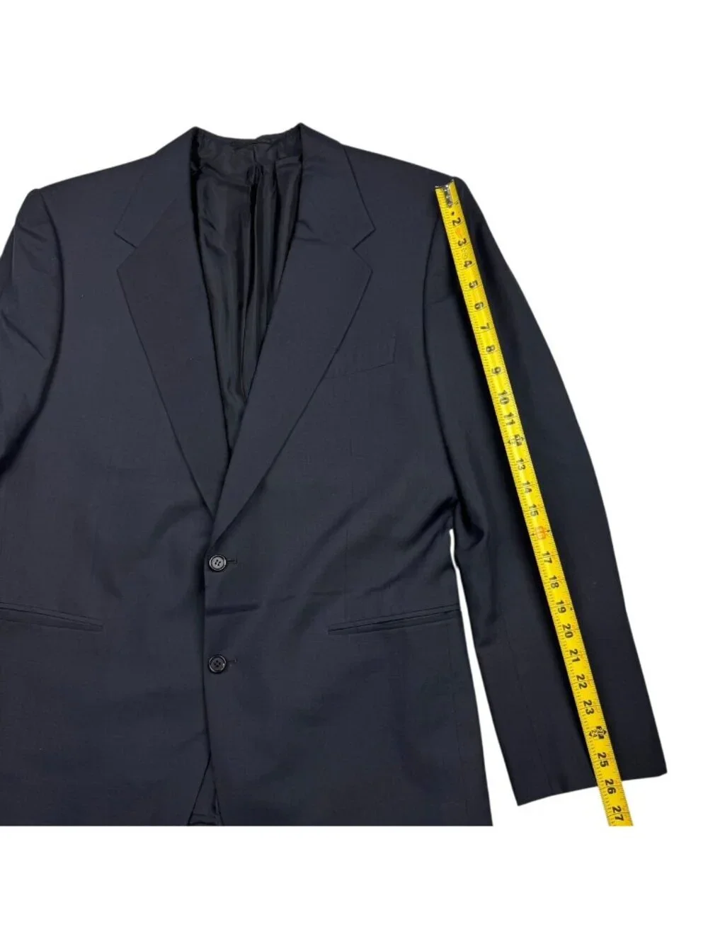 William Fioravanti Mens Wool Bespoke 2-Button Blazer Gray • 44L